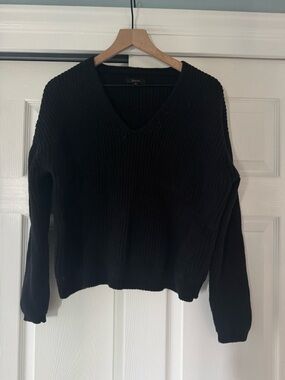 Quince Women's 100% Organic Cotton V-Neck Sweater | Medium